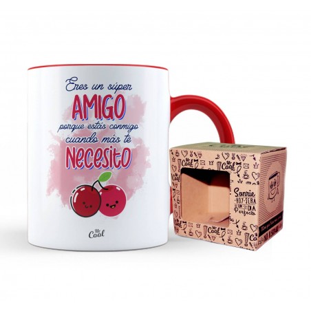 Caneca vermelha você é um super amigo porque está comigo quando mais preciso de você