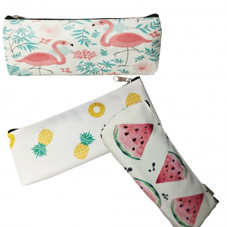 Estojos com estampas tropicais – Design alegre e funcional