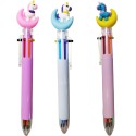 Canetas engraçadas para presentear com unicórnio multi tinta de cores