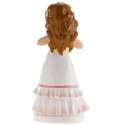 Figura cake girl comunhão betty com mãos de coração