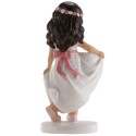 Figura de bolo menina comunhão dançando
