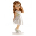 Figura do bolo comunhão menina ana com terno curto
