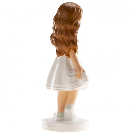 Figura do bolo comunhão menina ana com terno curto