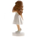 Figura do bolo comunhão menina ana com terno curto