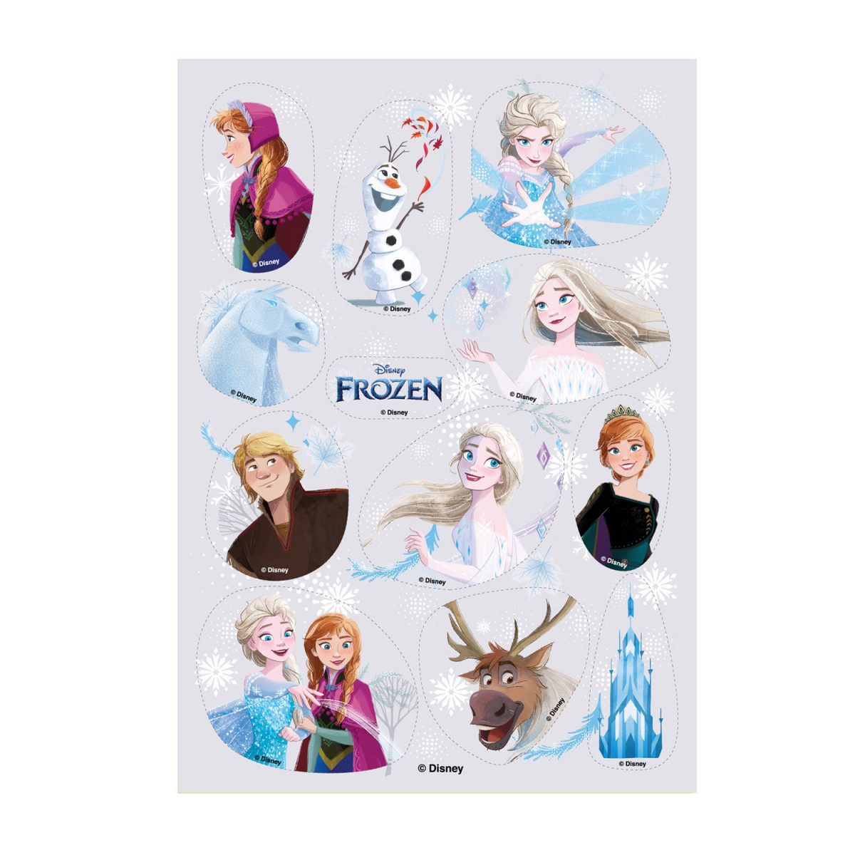 Decoração comestível recortada para bolo e cupcake frozen ii
