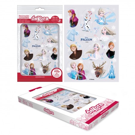 Decoração comestível recortada para bolo e cupcake frozen ii