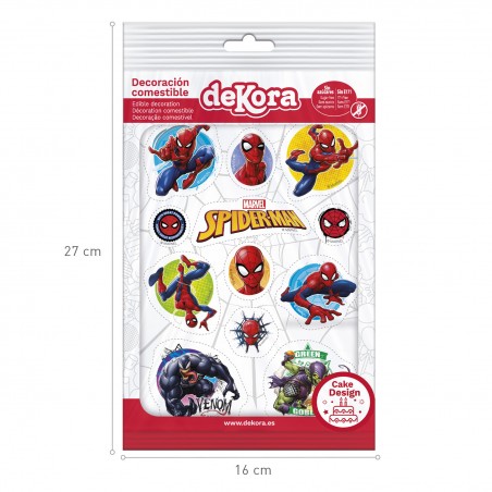 Decoração comestível recortada para bolo e cupcake homem aranha