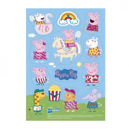 Decoração comestível recortada para bolo e cupcake peppa pig