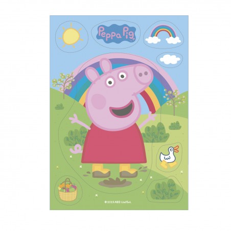 Silhueta de bolo de bolacha com design da peppa pig