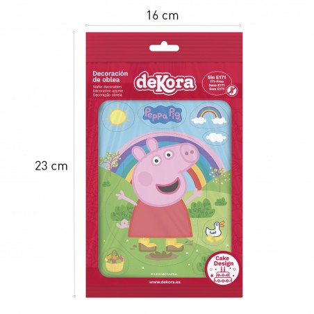 Silhueta de bolo de bolacha com design da peppa pig