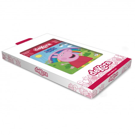 Silhueta de bolo de bolacha com design da peppa pig