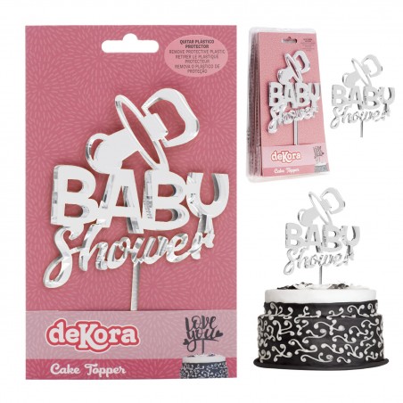 Decoração de topo de bolo para chá de bebê
