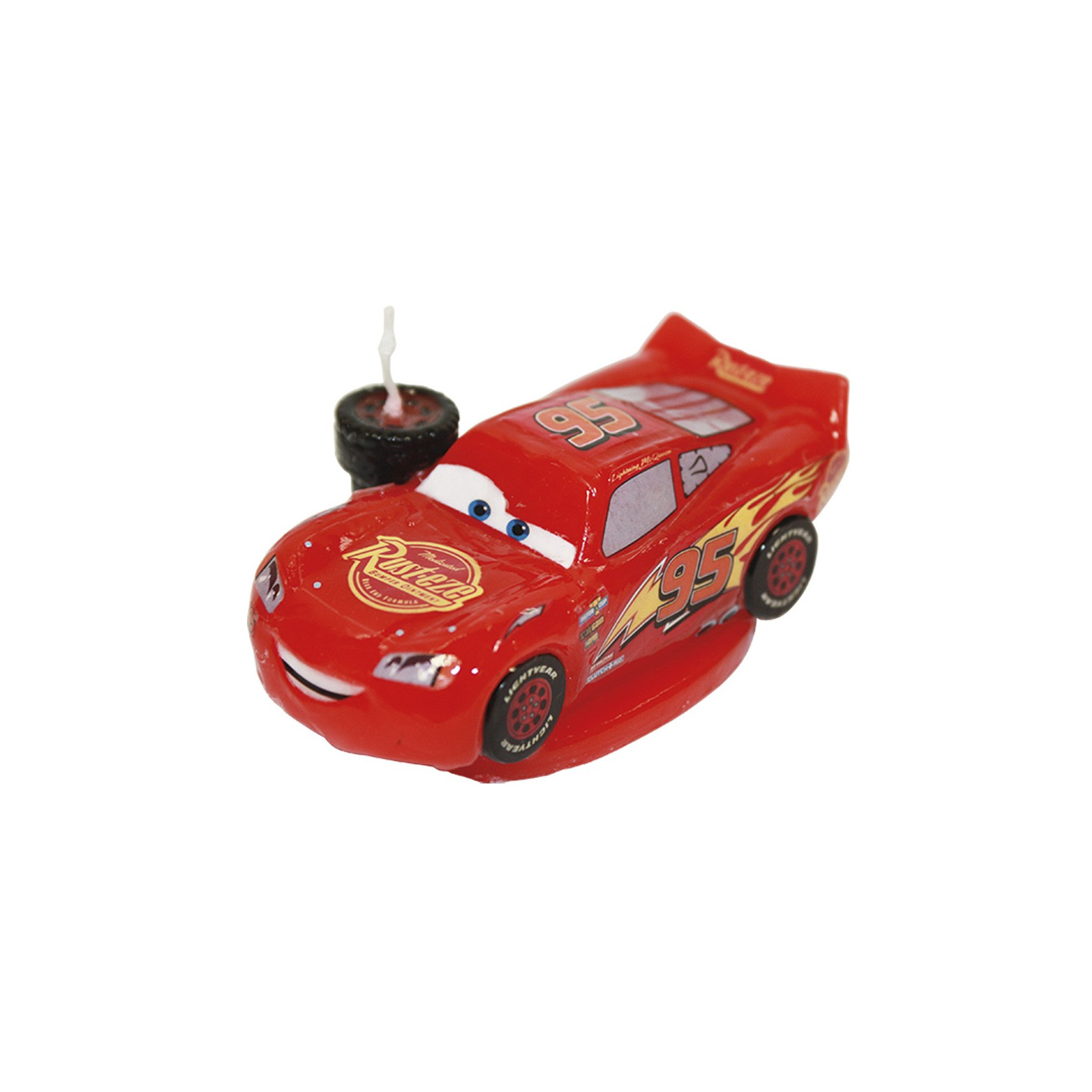 Vela para bolo design carros
