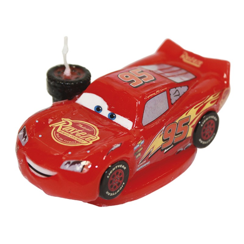 Vela para bolo design carros