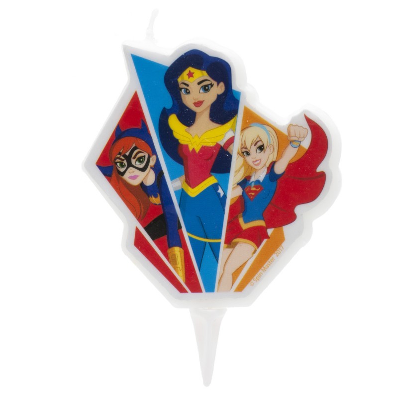 Vela de aniversário super hero girls