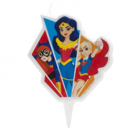 Vela de aniversário super hero girls