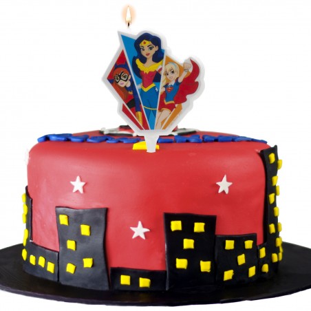 Vela de aniversário super hero girls