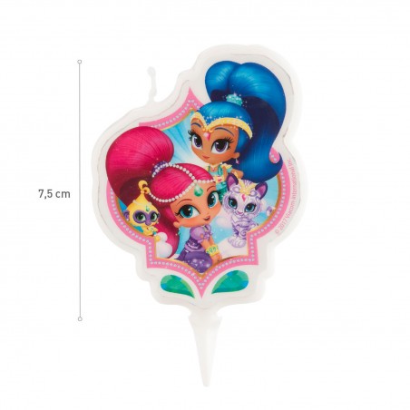 Vela para bolo de aniversário com design Shimmer and Shine