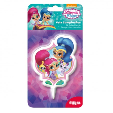 Vela para bolo de aniversário com design Shimmer and Shine