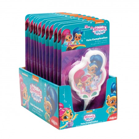 Vela para bolo de aniversário com design Shimmer and Shine