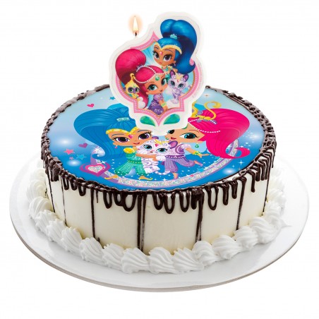 Vela para bolo de aniversário com design Shimmer and Shine