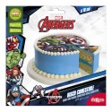 Bolacha comestível para decoração de bolo modelo vingadores