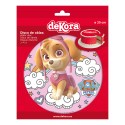 Oblea para decoração de bolos com design do Skype da Patrulha Canina