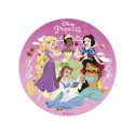 Wafle comestível para decoração de bolo com design das princesas