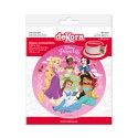 Wafle comestível para decoração de bolo com design das princesas