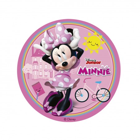 Biscoito comestível para decoração de bolo com design da Minnie