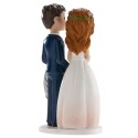 Figura de bolo para casamento noivos coração