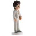 Figura de bolo para comunhão menino bruno