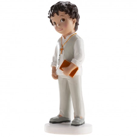 Figura de bolo para comunhão menino bruno