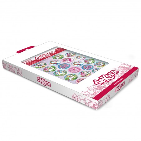 Pacote com 20 mini discos de unicórnios
