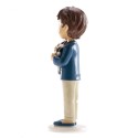 Figura de bolo menino comunhão com cachorrinho
