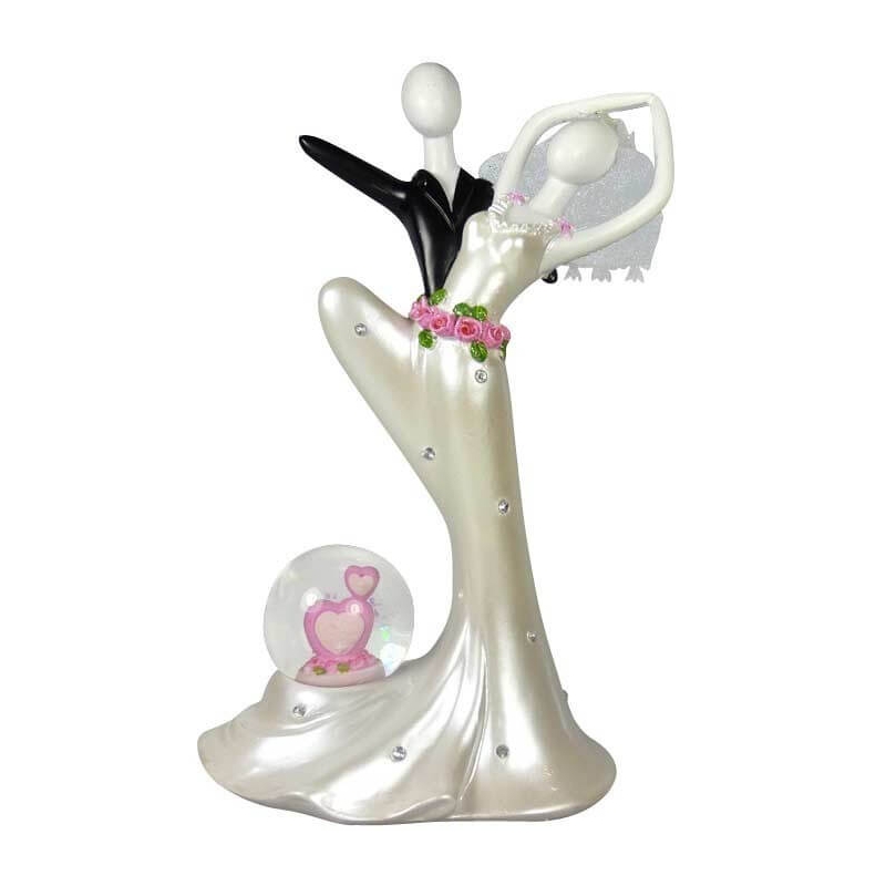 Figura de noivos elegantes para detalhes convidados casamento