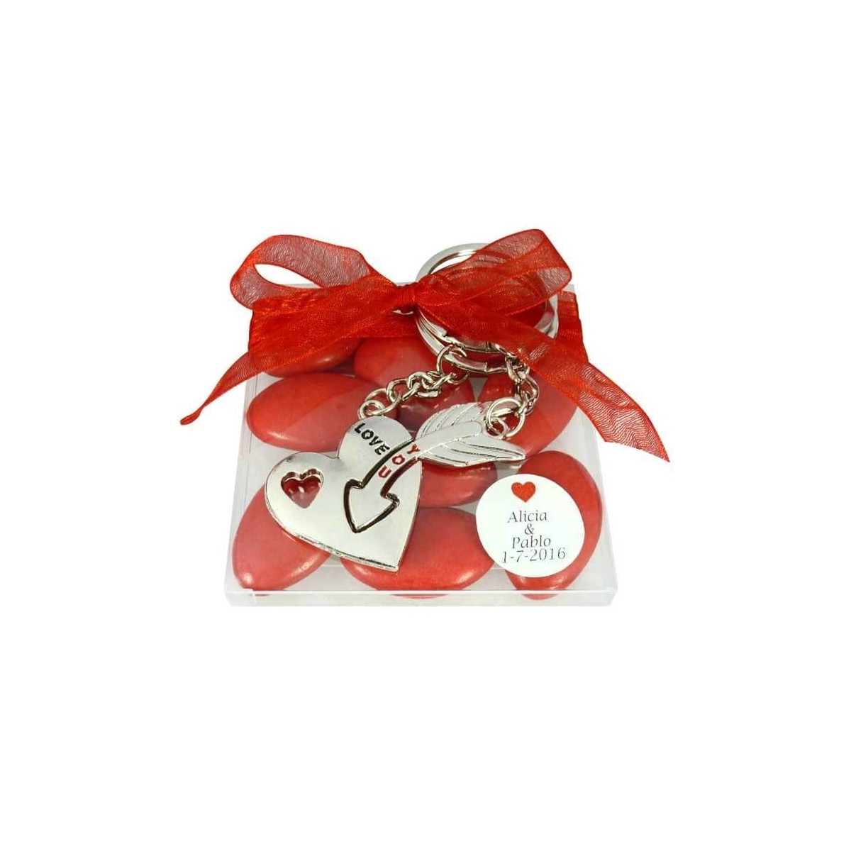 Chaveiro duplo casamento personalizado