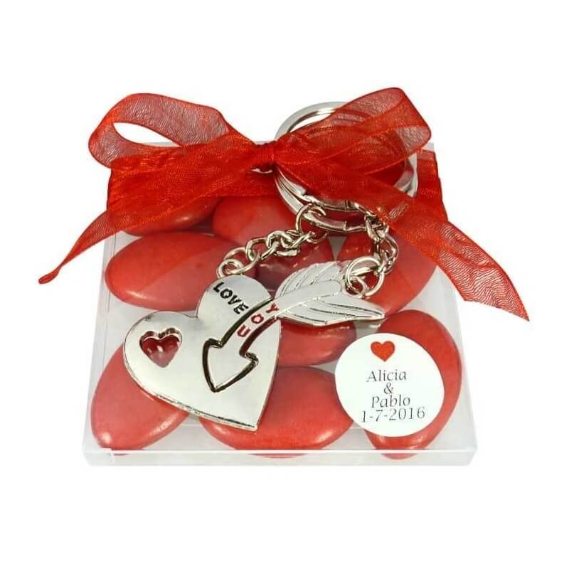 Chaveiro duplo casamento personalizado