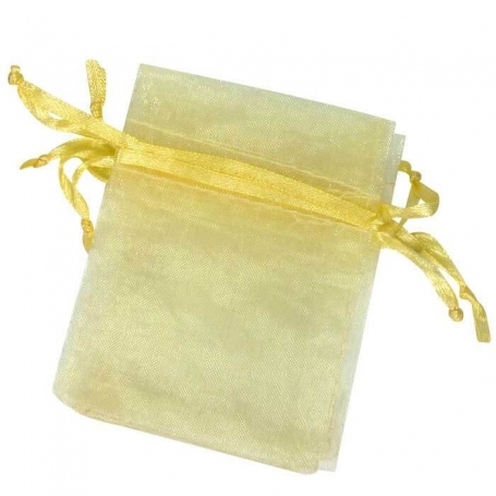 Saquinhos de organza champanhe 7 x 10