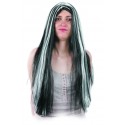 Peruca hippie mechas brancas