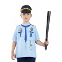 Camiseta e boné de polícia