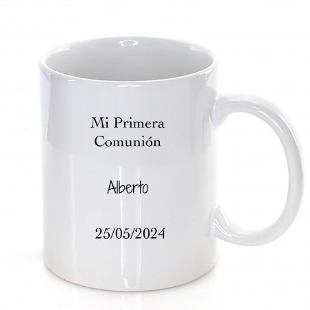 Caneca criança comunhão personalizada com texto e nome