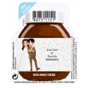 15g de Nutella para um serviço personalizado com um adesivo de casamento