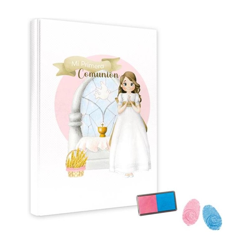 Livro de comunhão com selo de pegada
