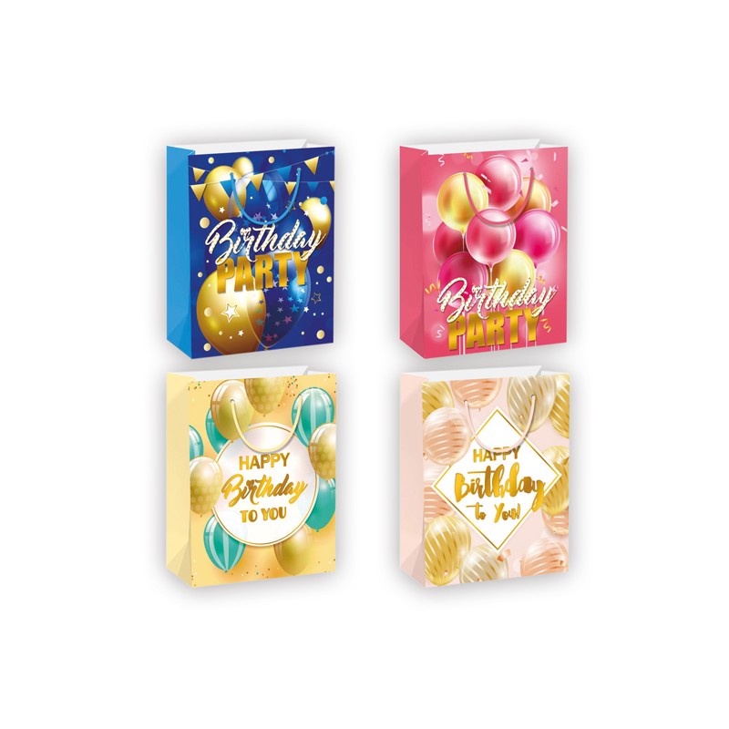 Bolsas medianas sortidas de aniversário