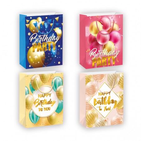Bolsas medianas sortidas de aniversário