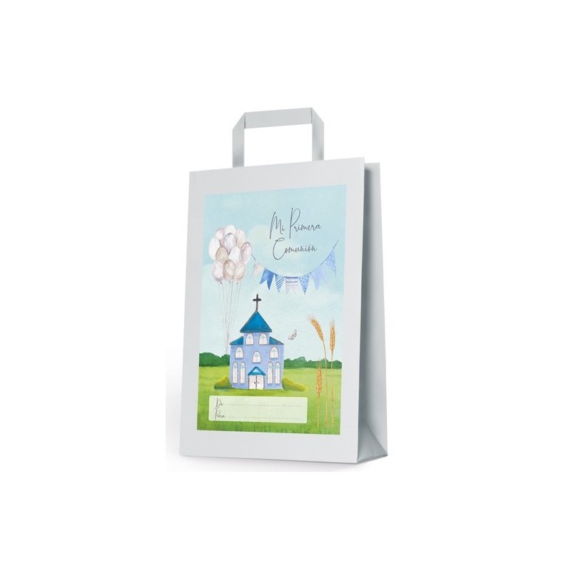 Bolsa grande comunhão igreja azul
