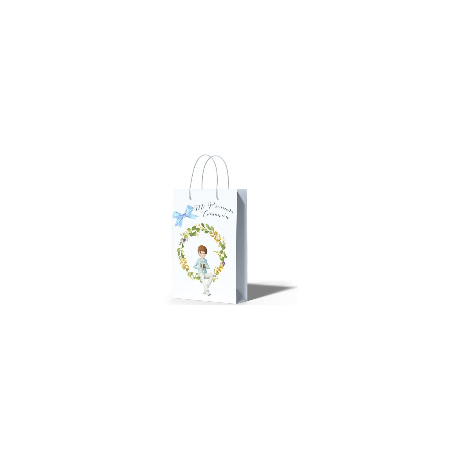Bolsa pequena laço comunhão menino orla