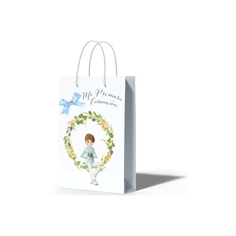 Bolsa pequena laço comunhão menino orla