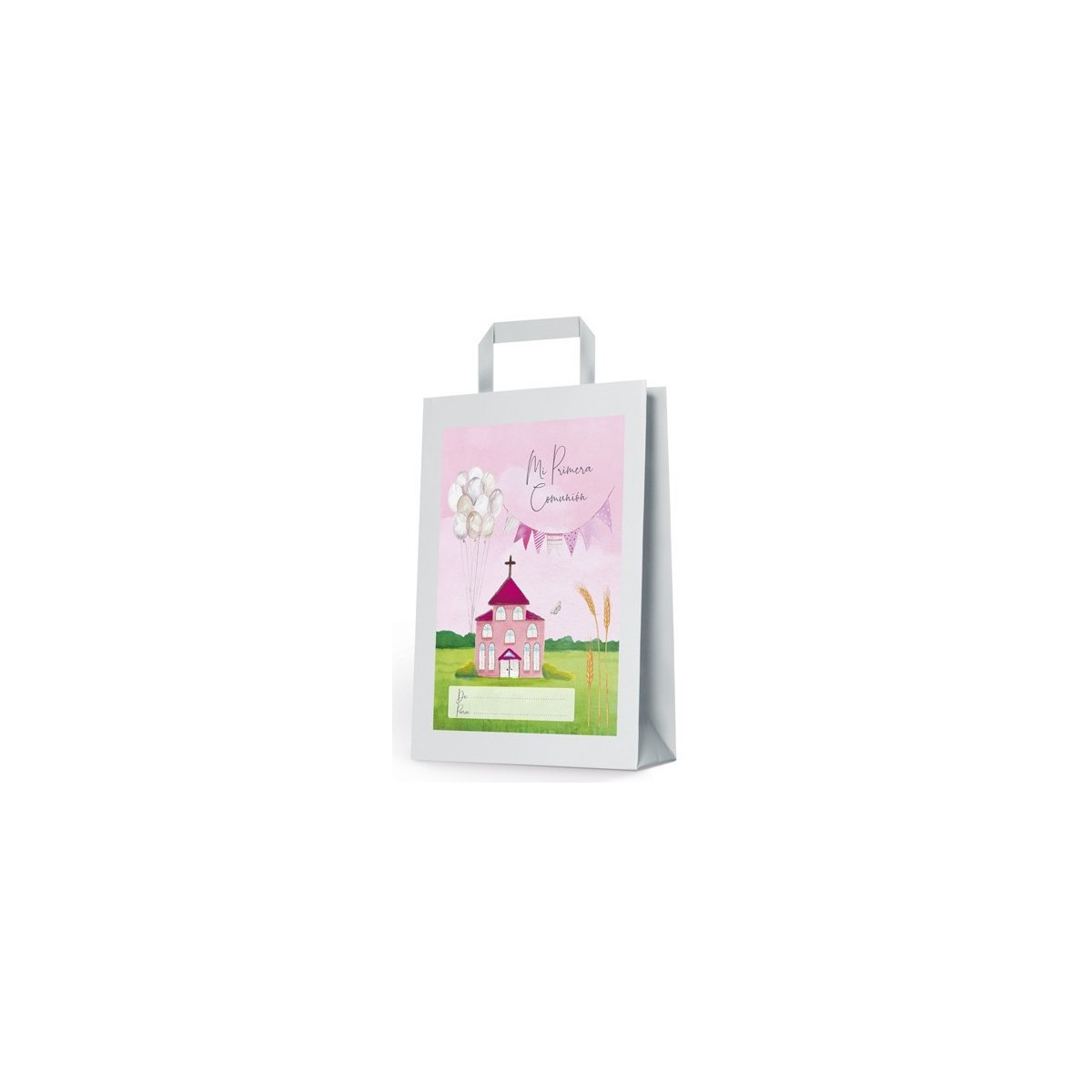 Bolsa pequena comunhão igreja rosa